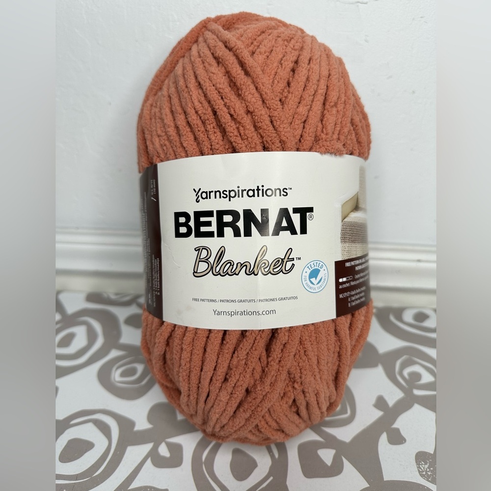 Yarnspirations Bernat Blanket Yarn 220 yds 10.5 oz 300 g Poly Terra Cotta